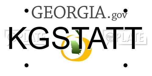 KGSTATT Georgia License Plate