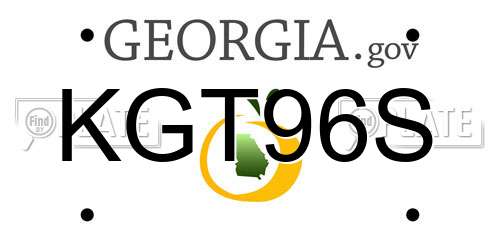 KGT96S Georgia License Plate
