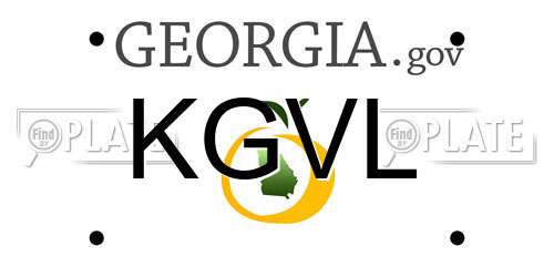 KGVL Georgia License Plate