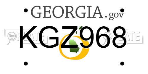 KGZ968 Georgia License Plate