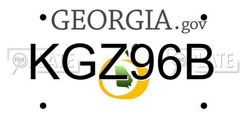 KGZ96B Georgia License Plate