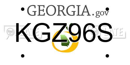 KGZ96S Georgia License Plate