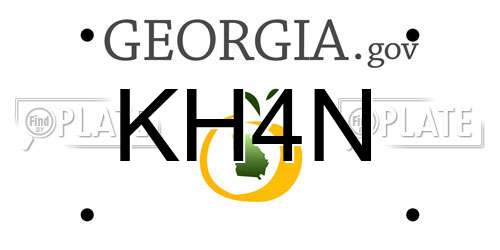 KH4N Georgia License Plate