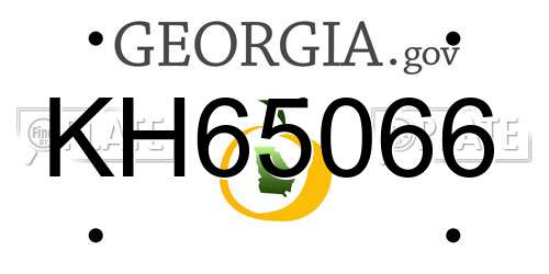 KH65066 Georgia License Plate