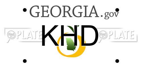 KHD Georgia License Plate