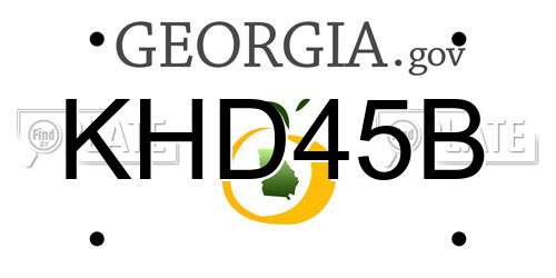 KHD45B Georgia License Plate