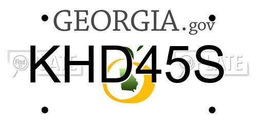 KHD45S Georgia License Plate
