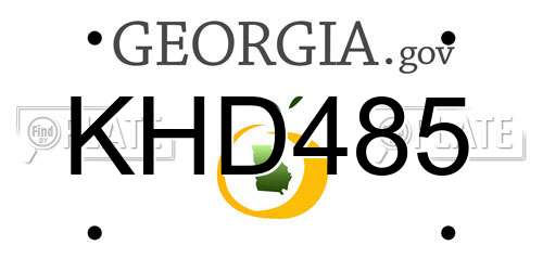 KHD485 Georgia License Plate