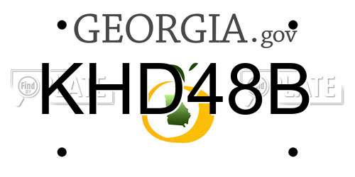 KHD48B Georgia License Plate
