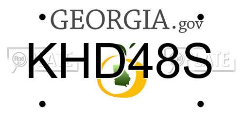 KHD48S Georgia License Plate