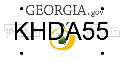 KHDA55 Georgia License Plate