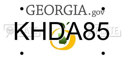 KHDA85 Georgia License Plate