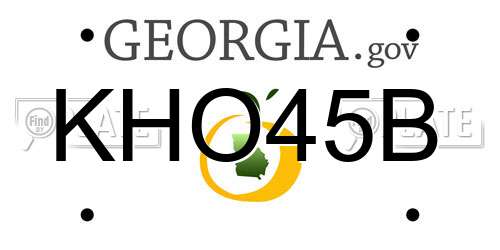 KHO45B Georgia License Plate