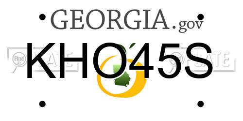 KHO45S Georgia License Plate