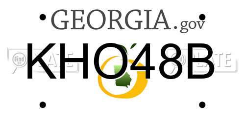 KHO48B Georgia License Plate