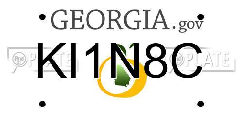 KI1N8C Georgia License Plate