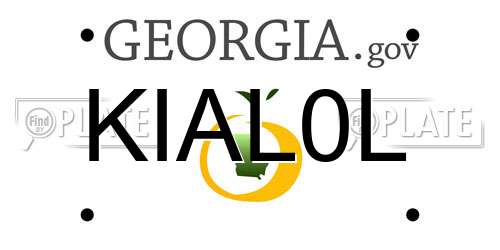 KIAL0L Georgia License Plate