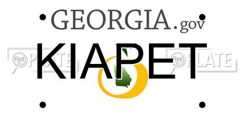 KIAPET Georgia License Plate