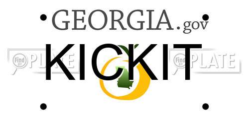 KICKIT Georgia License Plate