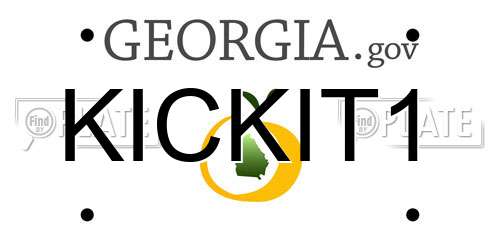KICKIT1 Georgia License Plate