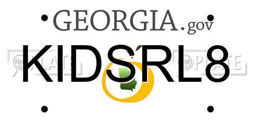 KIDSRL8 Georgia License Plate