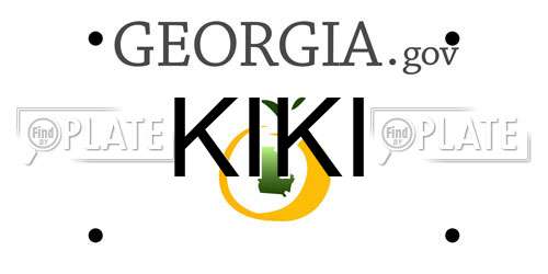 KIKI Georgia License Plate