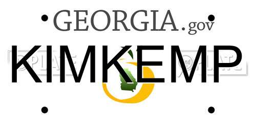 KIMKEMP Georgia License Plate