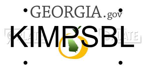 KIMPSBL Georgia License Plate