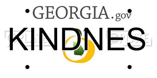 KINDNES Georgia License Plate