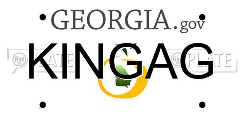 KINGAG Georgia License Plate