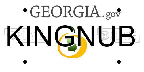 KINGNUB Georgia License Plate