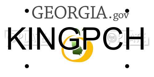 KINGPCH Georgia License Plate