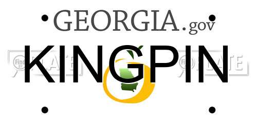 KINGPIN Georgia License Plate