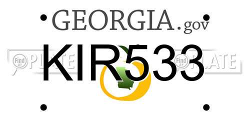 KIR533 Georgia License Plate