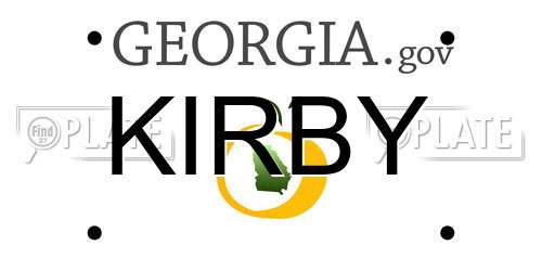 KIRBY Georgia License Plate