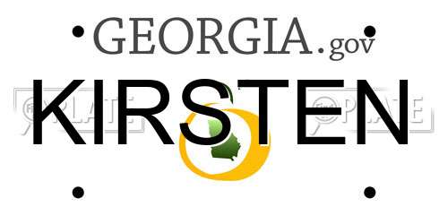 KIRSTEN Georgia License Plate
