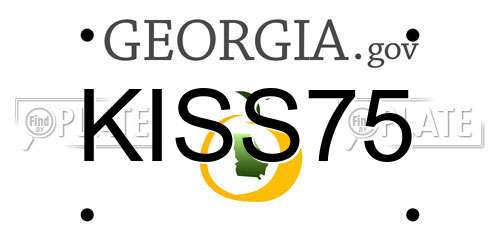 KISS75 Georgia License Plate