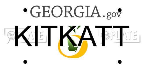 KITKATT Georgia License Plate