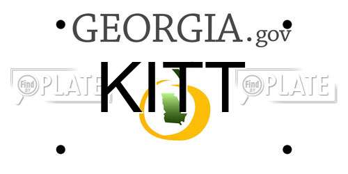 KITT Georgia License Plate