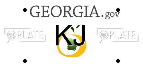 KJ Georgia License Plate