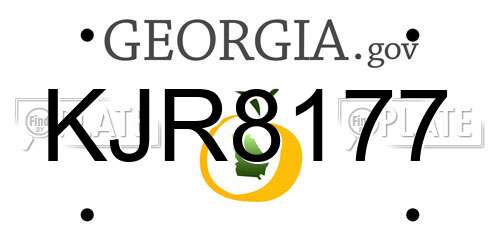 KJR8177 Georgia License Plate