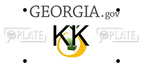KK Georgia License Plate