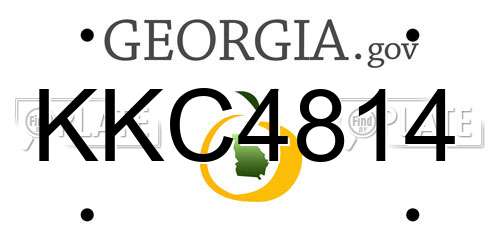 KKC4814 Georgia License Plate