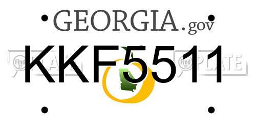 KKF5511 Georgia License Plate
