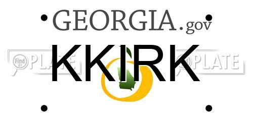 KKIRK Georgia License Plate