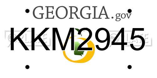KKM2945 Georgia License Plate