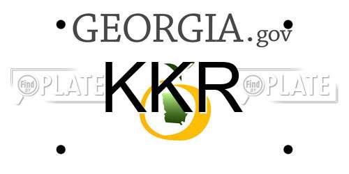KKR Georgia License Plate