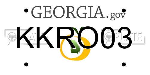 KKRO03 Georgia License Plate