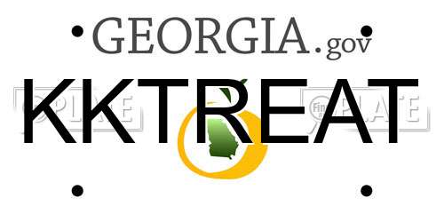 KKTREAT Georgia License Plate