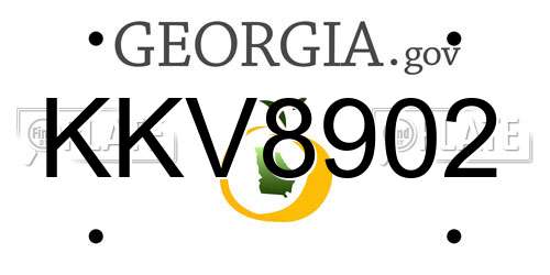 KKV8902 Georgia License Plate